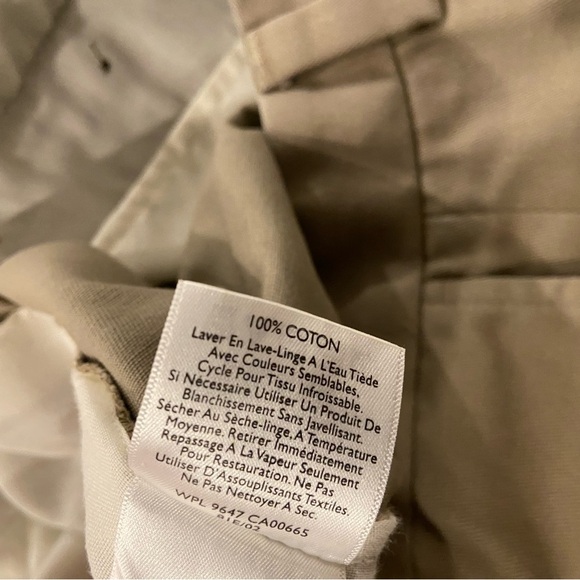 Eddie Bauer Relaxed Fit Wrinkle Resistant Cotton Tan Khaki Pants Size 35x32 - Picture 8 of 9